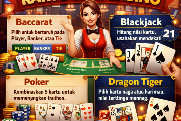 Panduan permainan kartu dalam live casino: aturan dasar, alur meja, fairness, risiko, serta tips aman menjaga kontrol dan keamanan akun.