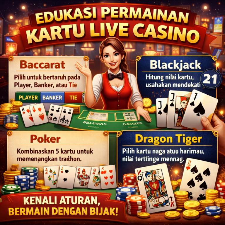 Panduan permainan kartu dalam live casino: aturan dasar, alur meja, fairness, risiko, serta tips aman menjaga kontrol dan keamanan akun.