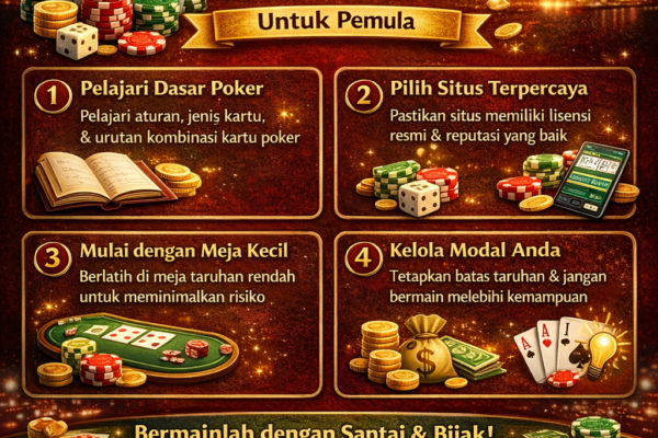 Baru coba Poker Hongkong? Panduan pemula ini bahas aturan, kombinasi kartu, tempo taruhan, dan tips main sehat tanpa mengejar hasil. Biar makin paham.