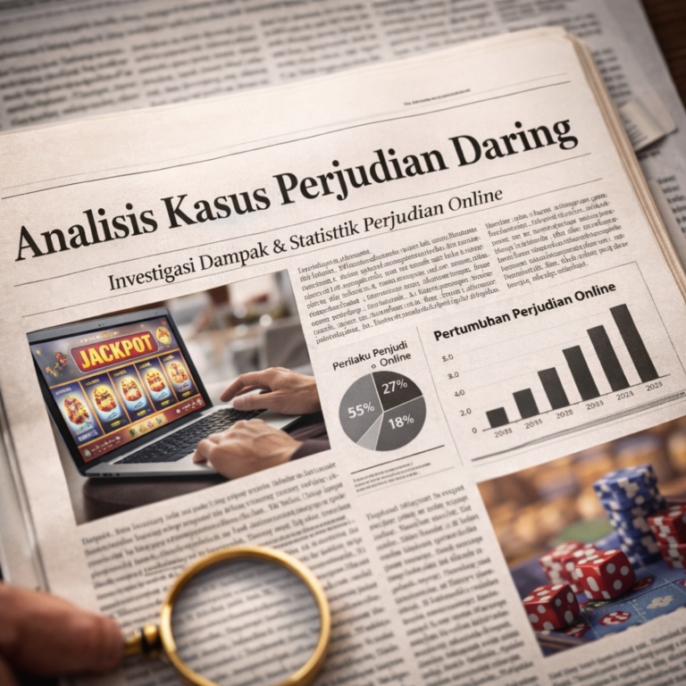 Analisis kasus perjudian daring: faktor pemicu, pola korban, celah regulasi, dan langkah pencegahan agar risiko finansial & mental bisa ditekan. Kini!
