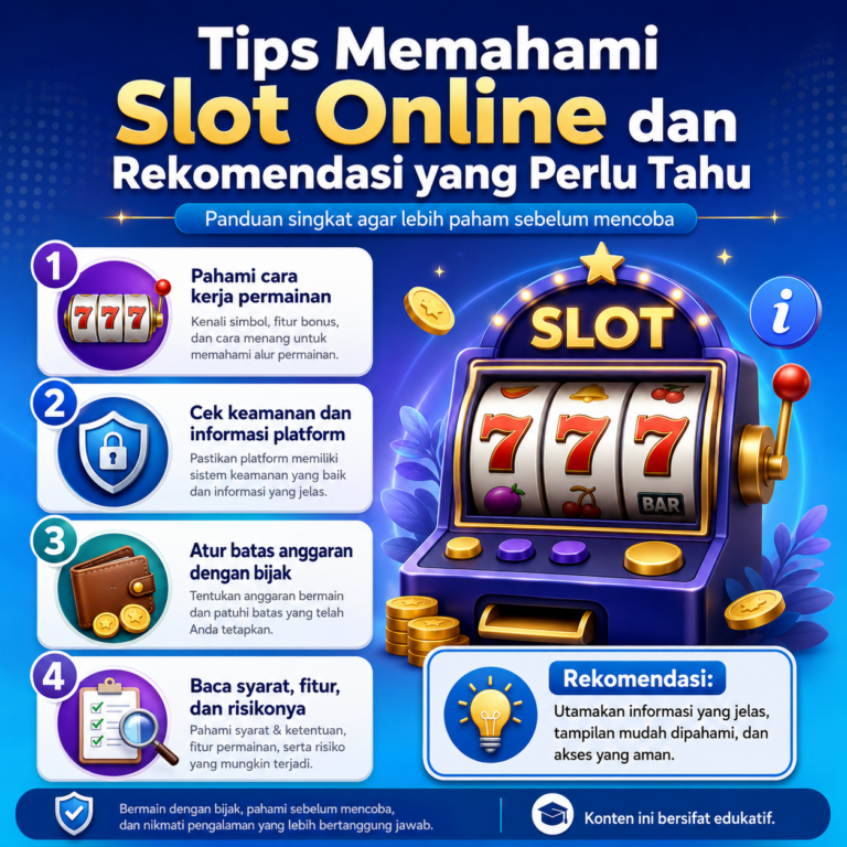 Tips Memahami Slot Online dan Rekomendasi yang Perlu Tahu